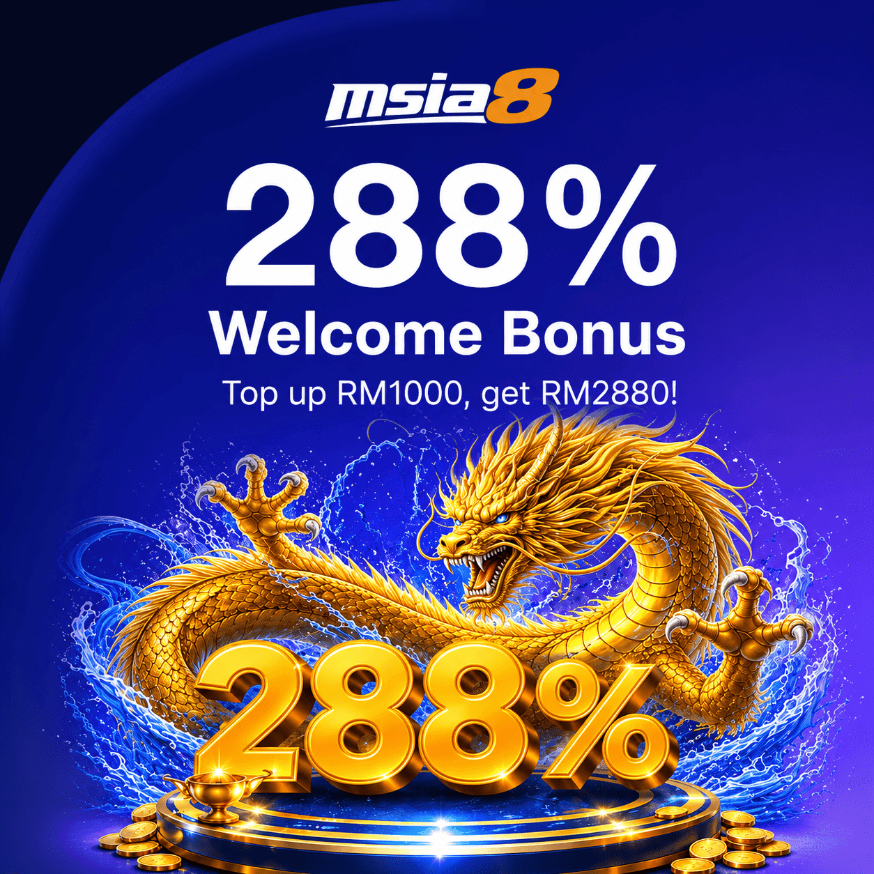 MSIA8 288% welcome bonus promotion for new players