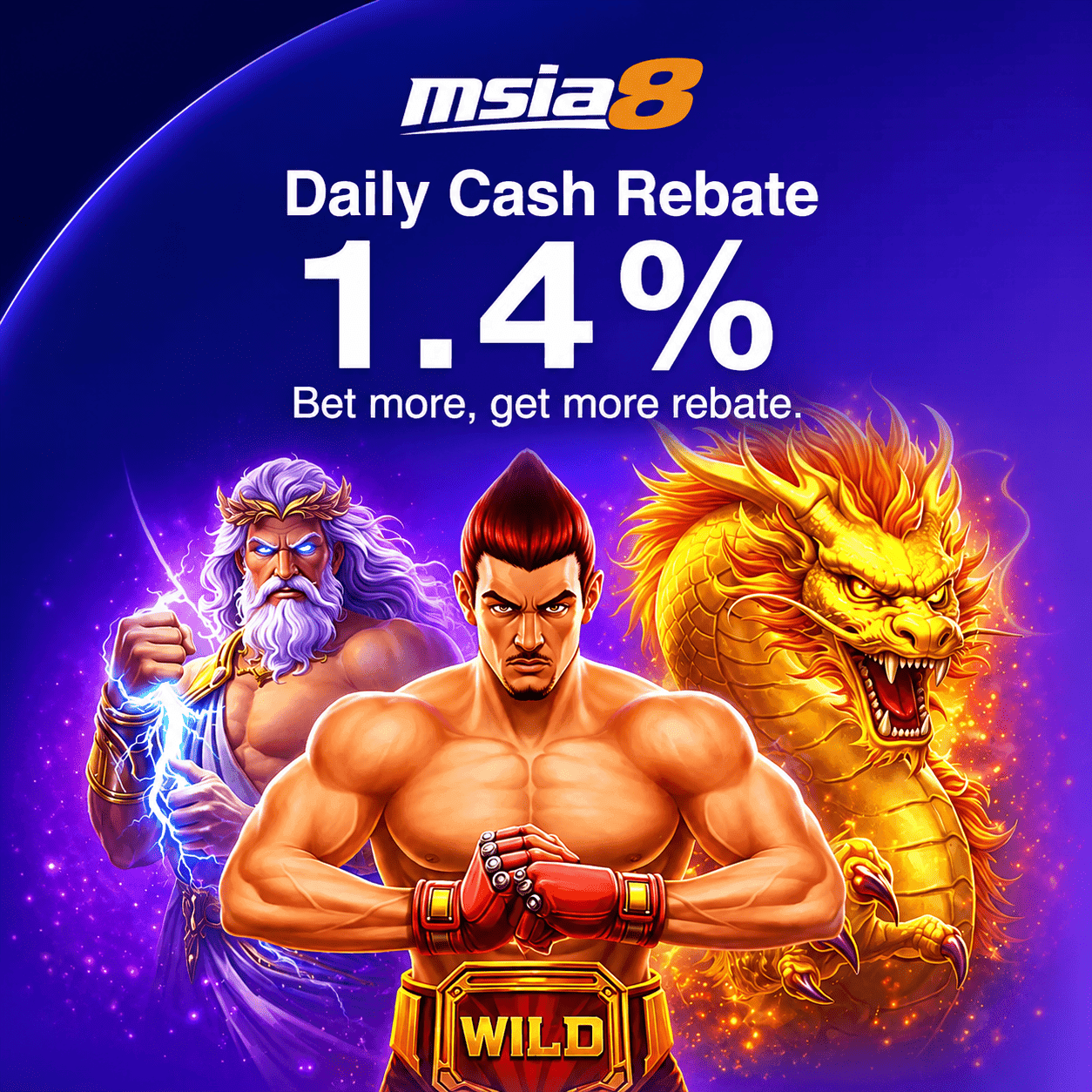 MSIA8 1.4% daily rebate cashback promotion